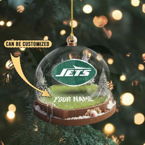 New York Jets Custom Snow Globe Limited Edition Christmas Ornament