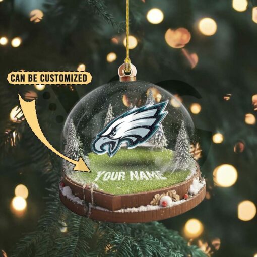 Philadelphia Eagles Custom Snow Globe Limited Edition Christmas Ornament