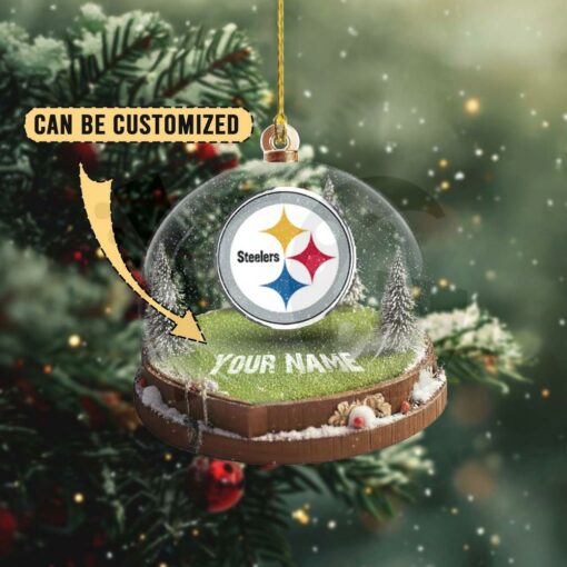 Pittsburgh Steelers Custom Snow Globe Limited Edition Christmas Ornament