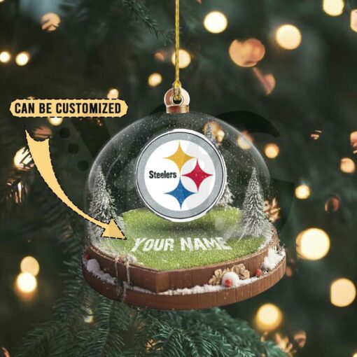 Pittsburgh Steelers Custom Snow Globe Limited Edition Christmas Ornament