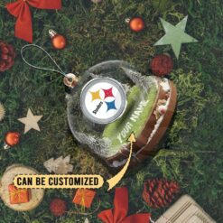 Pittsburgh Steelers Custom Snow Globe Limited Edition Christmas Ornament 4