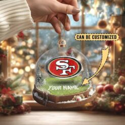 San Francisco 49ers Custom Snow Globe Limited Edition Christmas Ornament