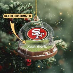 San Francisco 49ers Custom Snow Globe Limited Edition Christmas Ornament 3