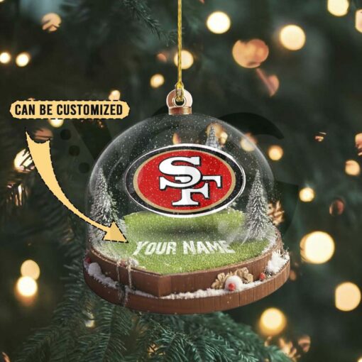 San Francisco 49ers Custom Snow Globe Limited Edition Christmas Ornament