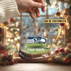 Seattle Seahawks Custom Snow Globe Limited Edition Christmas Ornament
