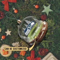 Seattle Seahawks Custom Snow Globe Limited Edition Christmas Ornament