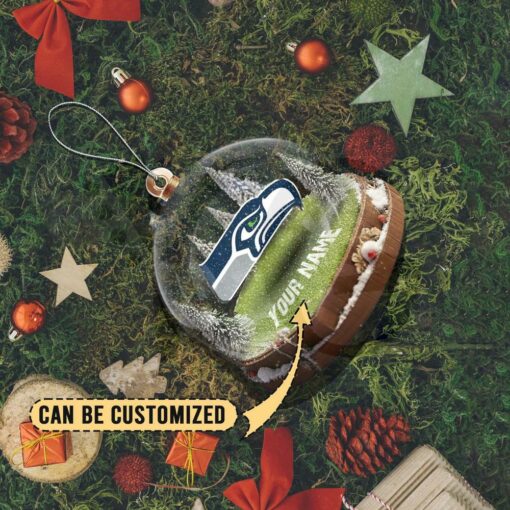 Seattle Seahawks Custom Snow Globe Limited Edition Christmas Ornament