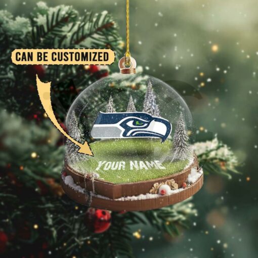 Seattle Seahawks Custom Snow Globe Limited Edition Christmas Ornament