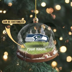 Seattle Seahawks Custom Snow Globe Limited Edition Christmas Ornament 4