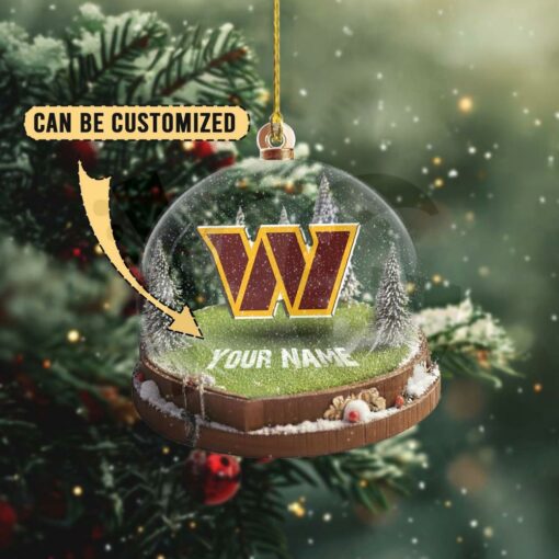 Washington Commanders Custom Snow Globe Limited Edition Christmas Ornament