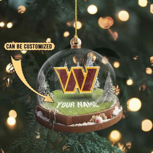 Washington Commanders Custom Snow Globe Limited Edition Christmas Ornament