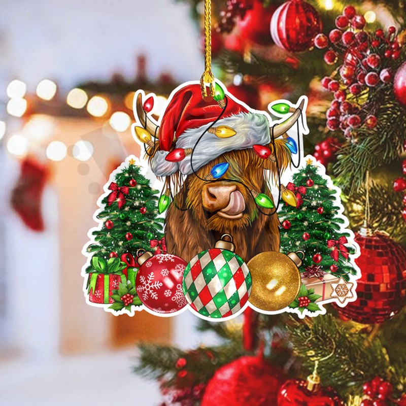 All I Want For Christmas Cow Lovers Acrylic Ornament All I Want For Christmas Cow Lovers Acrylic Ornament