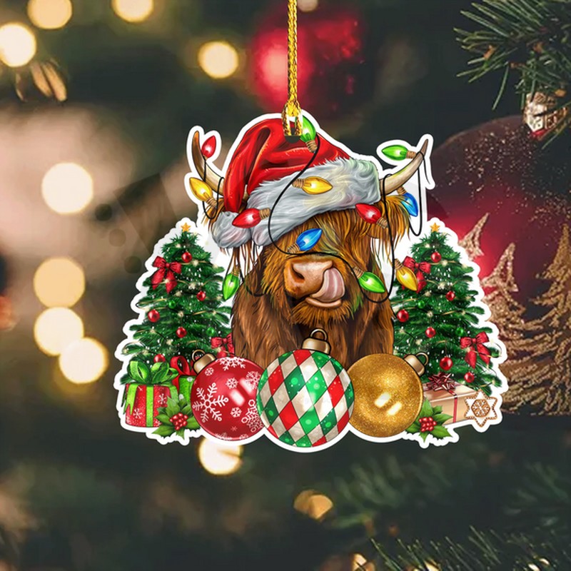 All I Want For Christmas Cow Lovers Acrylic Ornament All I Want For Christmas Cow Lovers Acrylic Ornament