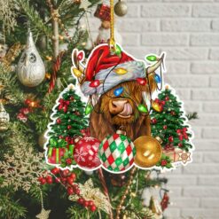 All I Want For Christmas Cow Lovers Acrylic Ornament 3