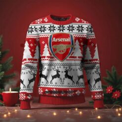 Arsenal FC EPL 2025 Christmas Special Edition Ugly Sweater 1