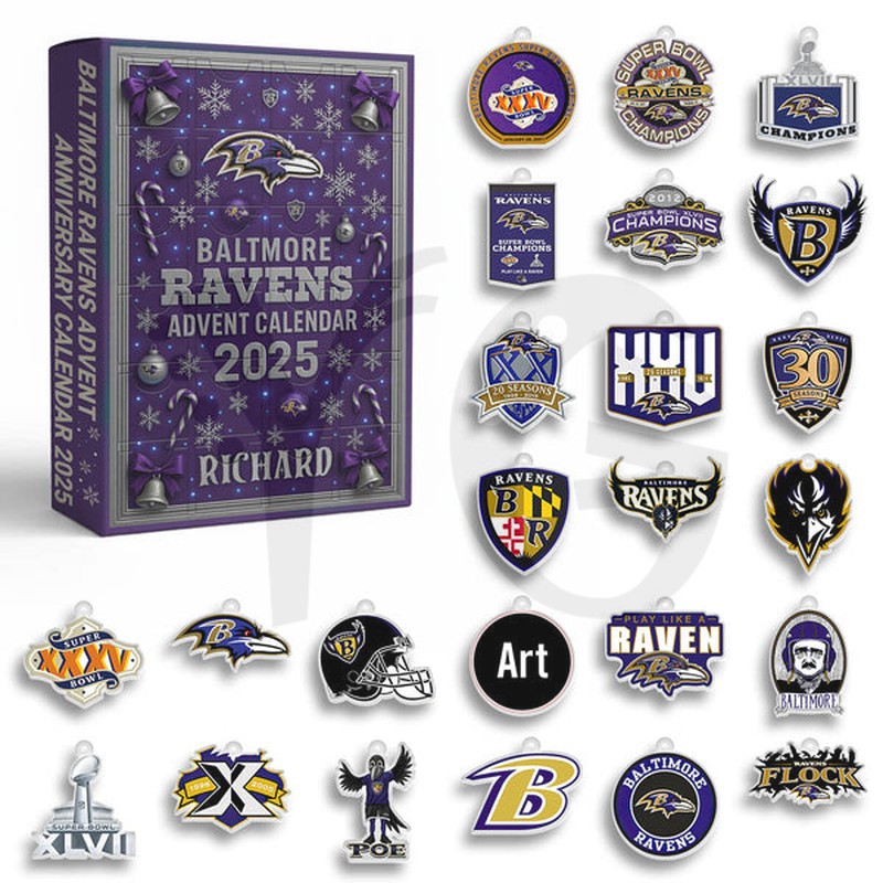 Baltimore Ravens Personalized Christmas Advent Calendar Baltimore Ravens Personalized Christmas Advent Calendar