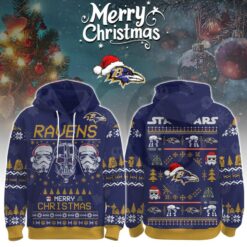 Baltimore Ravens Star Wars x Merry Christmas 2025 Limited Hoodie