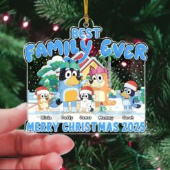 Best Family Ever Merry Christmas 2025 Bluey Ornament