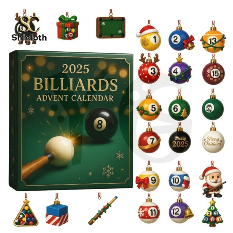 Billiards 2025 Christmas Ornaments Advent Calendar Billiards 2025 Christmas Ornaments Advent Calendar