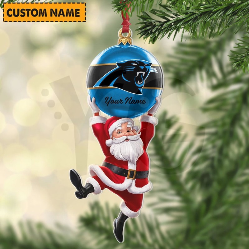 Carolina Panthers NFL Personalized Christmas Limited Acrylic Ornament Carolina Panthers NFL Personalized Christmas Limited Acrylic Ornament