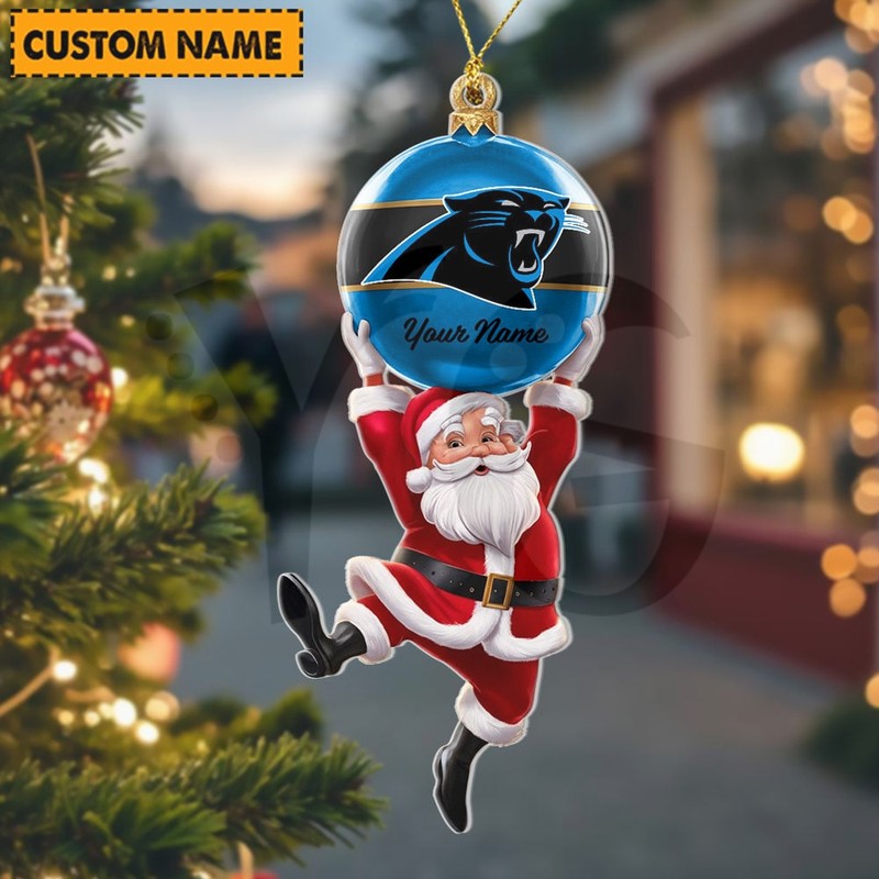 Carolina Panthers NFL Personalized Christmas Limited Acrylic Ornament Carolina Panthers NFL Personalized Christmas Limited Acrylic Ornament