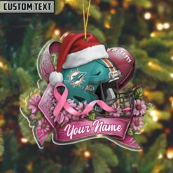 Christmas Breast Cancer Awareness NFL Limited Edition Ornaments 6