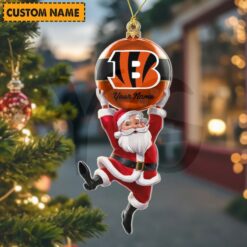 Cincinnati Bengals NFL Personalized Christmas Limited Acrylic Ornament 3