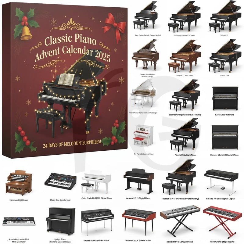 Classic Piano Ornaments Advent Calendar Classic Piano Ornaments Advent Calendar