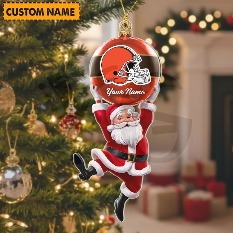 Cleveland Browns NFL Personalized Christmas Limited Acrylic Ornament Cleveland Browns NFL Personalized Christmas Limited Acrylic Ornament