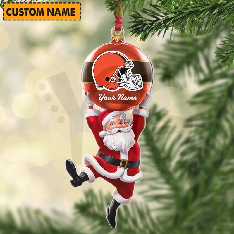 Cleveland Browns NFL Personalized Christmas Limited Acrylic Ornament Cleveland Browns NFL Personalized Christmas Limited Acrylic Ornament