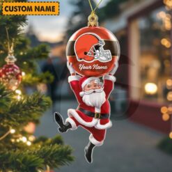 Cleveland Browns NFL Personalized Christmas Limited Acrylic Ornament 3