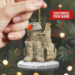 Cleveland Browns Premium NFL Veteran Personalized Ornament