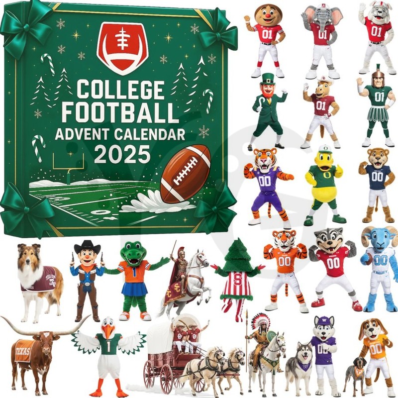 College Football Mascot 2025 Christmas Advent Calendar College Football Mascot 2025 Christmas Advent Calendar