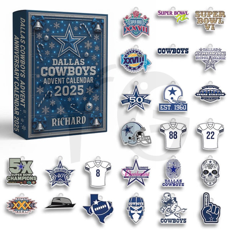 Dallas Cowboys Personalized Christmas Advent Calendar Dallas Cowboys Personalized Christmas Advent Calendar