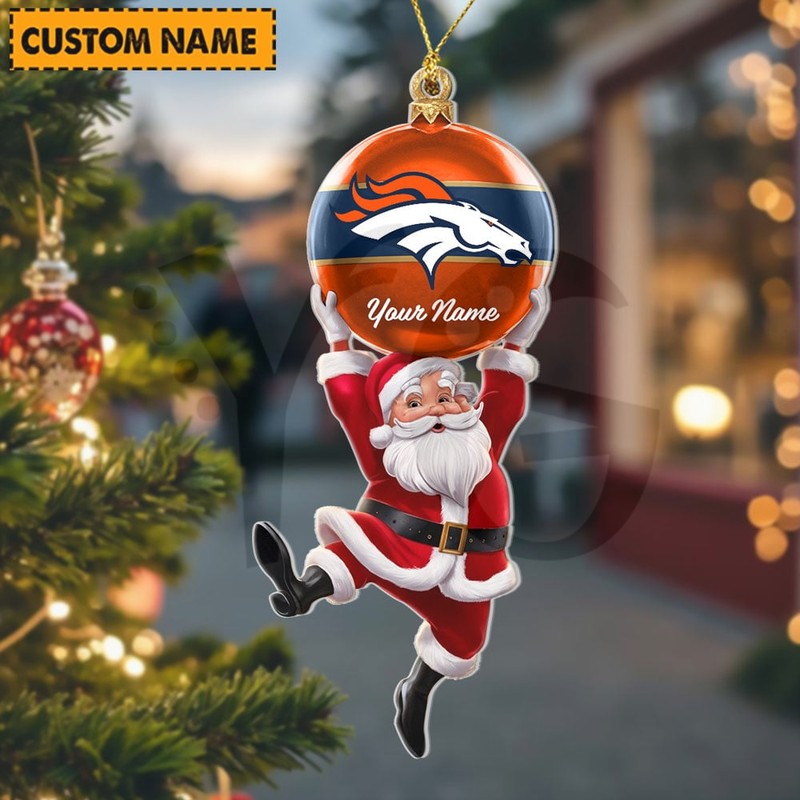 Denver Broncos NFL Personalized Christmas Limited Acrylic Ornament Denver Broncos NFL Personalized Christmas Limited Acrylic Ornament