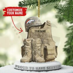 Denver Broncos Premium NFL Veteran Personalized Ornament Denver Broncos Premium NFL Veteran Personalized Ornament