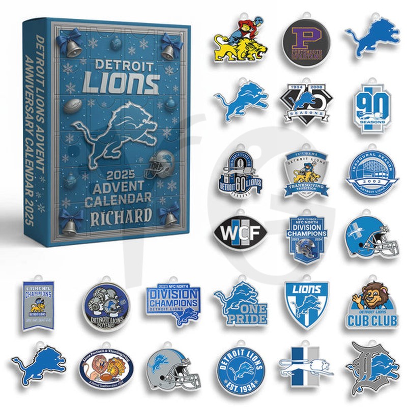 Detroit Lions Anniversary Christmas Advent Calendar Detroit Lions Anniversary Christmas Advent Calendar