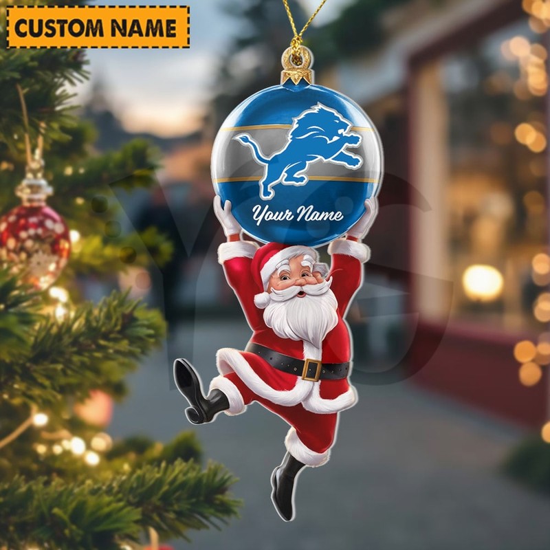 Detroit Lions NFL Personalized Christmas Limited Acrylic Ornament Detroit Lions NFL Personalized Christmas Limited Acrylic Ornament