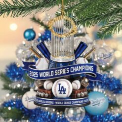 Dodgers World Series Champions 2025 Baseball Ornaments