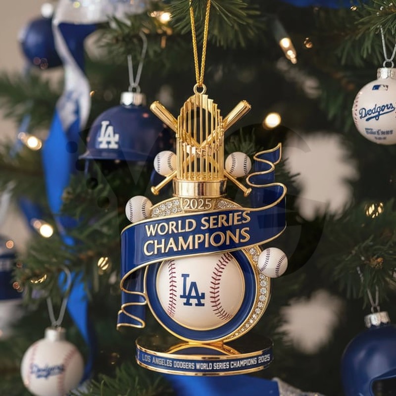 Dodgers World Series Champions 2025 Baseball Ornaments Dodgers World Series Champions 2025 Baseball Ornaments