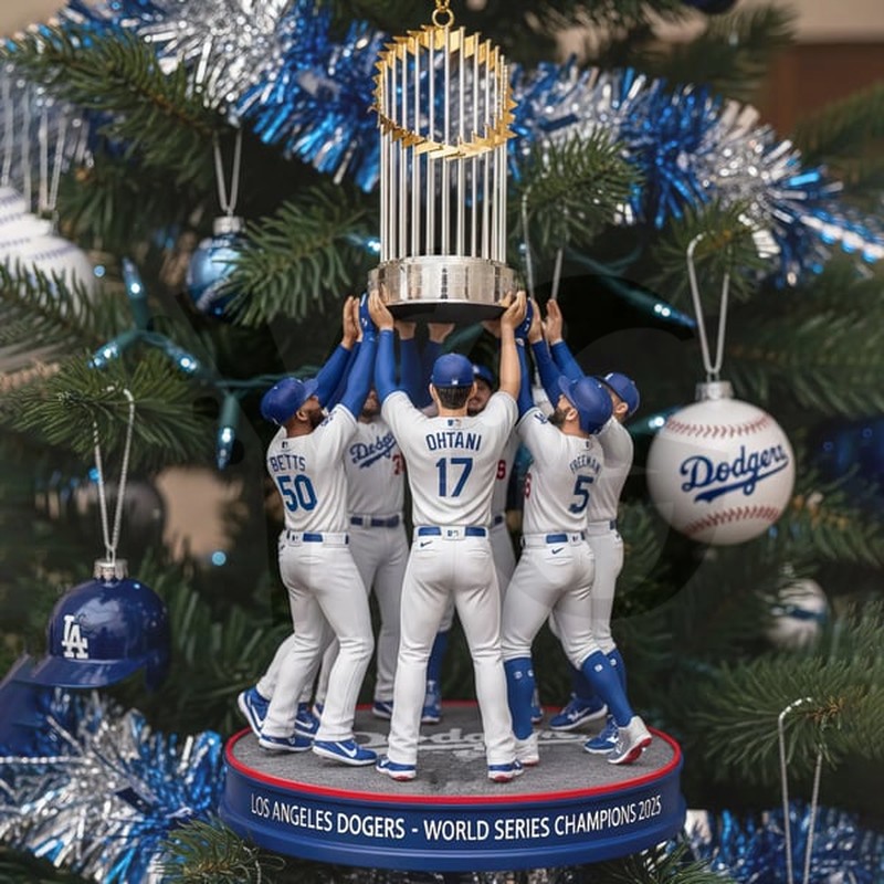 Dodgers World Series Champions 2025 Baseball Ornaments Dodgers World Series Champions 2025 Baseball Ornaments