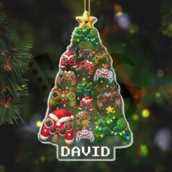 Gamer Holiday Christmas Tree Acrylic Ornament 5