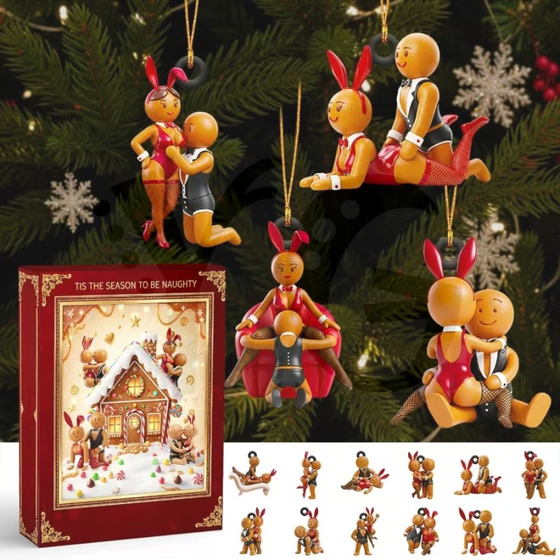 Gingerbread couple Christmas Arrival Holiday Advent Calendar Gingerbread couple Christmas Arrival Holiday Advent Calendar