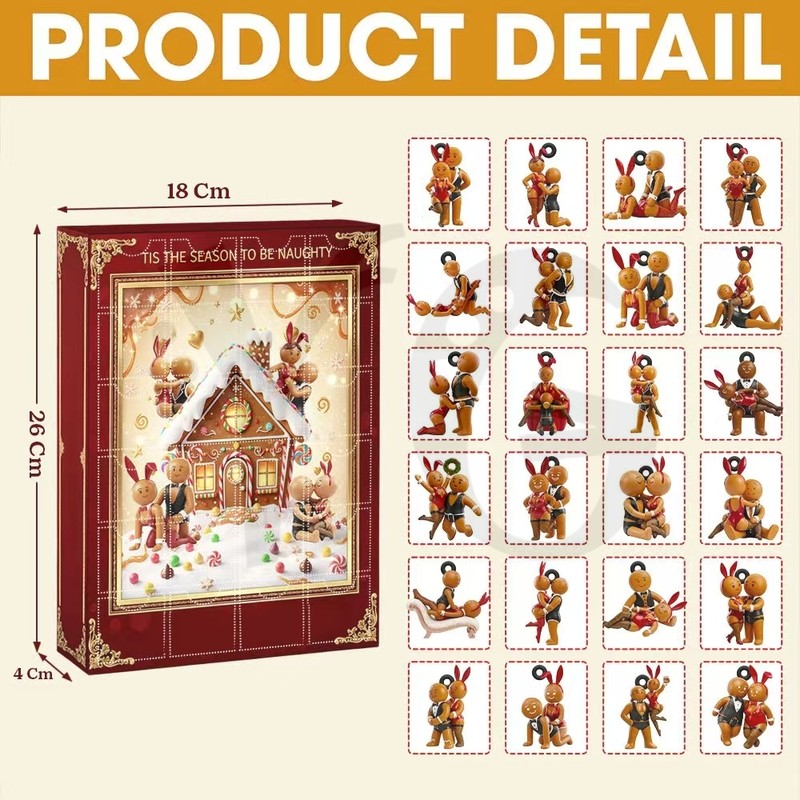 Gingerbread couple Christmas Arrival Holiday Advent Calendar Gingerbread couple Christmas Arrival Holiday Advent Calendar