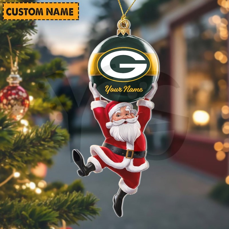 Green Bay Packers NFL Personalized Christmas Limited Acrylic Ornament Green Bay Packers NFL Personalized Christmas Limited Acrylic Ornament
