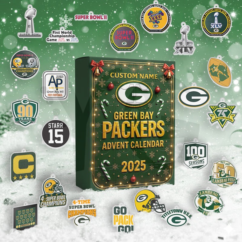 Green Bay Packers Personalized Christmas Advent Calendar Green Bay Packers Personalized Christmas Advent Calendar