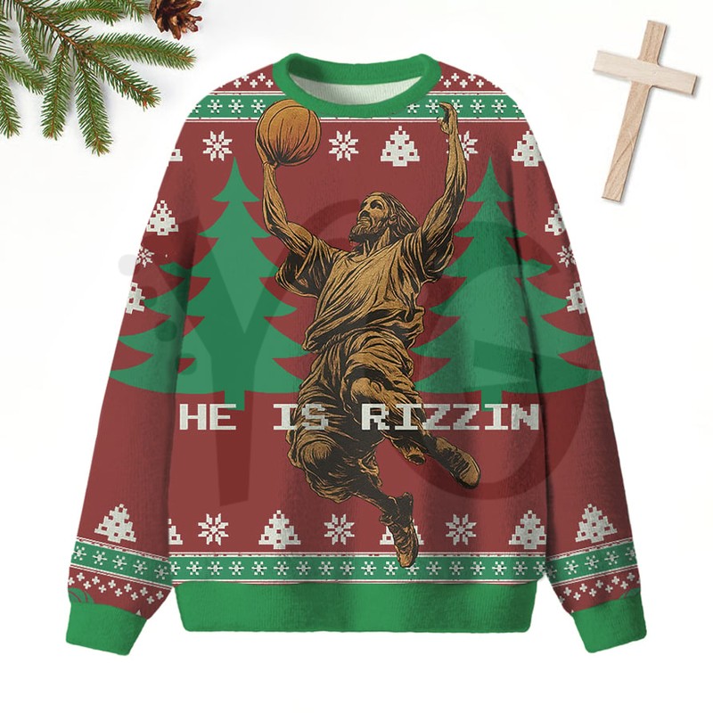 He Is Rizzin Christian Basketball 2025 Limited Edition Sweater He Is Rizzin Christian Basketball 2025 Limited Edition Sweater