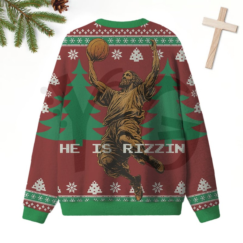 He Is Rizzin Christian Basketball 2025 Limited Edition Sweater He Is Rizzin Christian Basketball 2025 Limited Edition Sweater