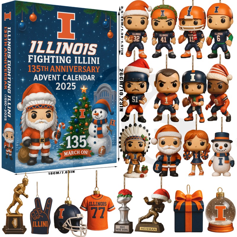 Illinois Fighting Illini 135th Anniversary 2025 Advent Calendar Illinois Fighting Illini 135th Anniversary 2025 Advent Calendar