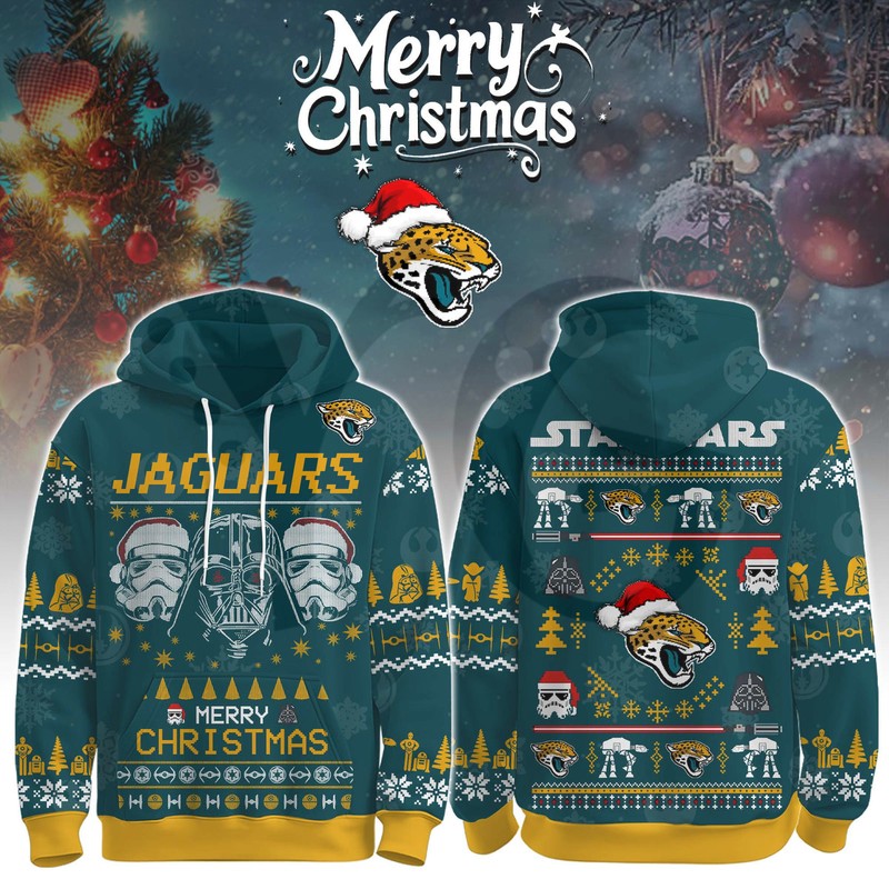 Jacksonville Jaguars Star Wars x Merry Christmas 2025 Limited Hoodie Jacksonville Jaguars Star Wars x Merry Christmas 2025 Limited Hoodie
